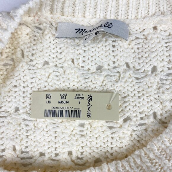 NWT Madewell Carrington Sweater Tee Women's Size Small Cream - Picture 7 of 12
